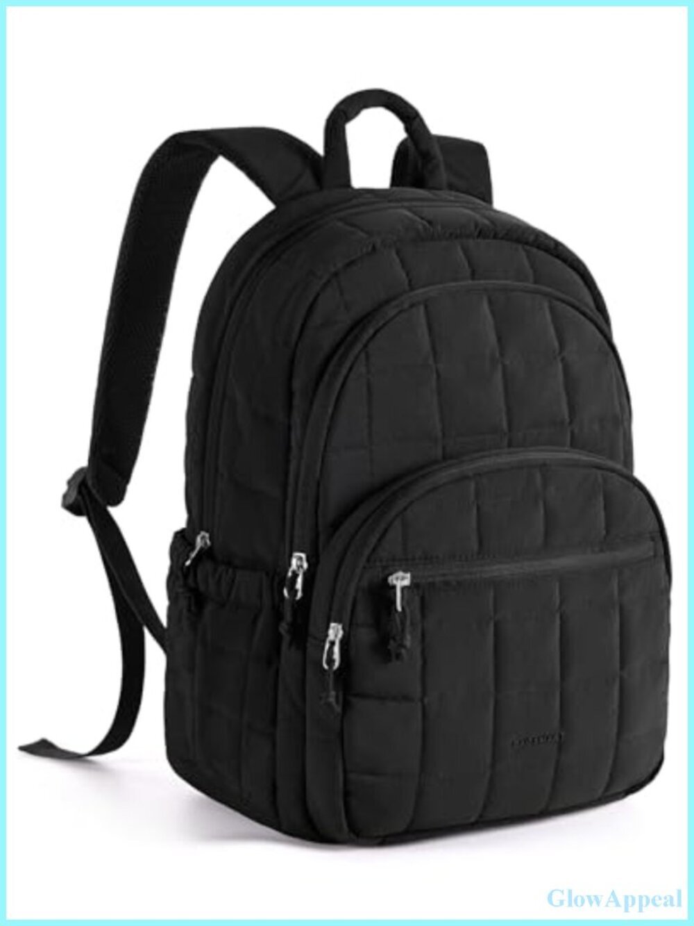 Quilted Laptop Backpack for 15.6 Inch, Water-Resistant, Taslan, Travel Daypack